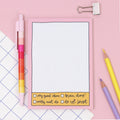 A6 notepad - pink grid