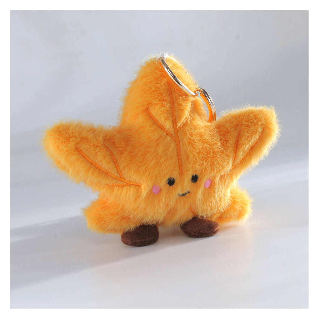 Bessie London Leaf Plush Keyring | Cute Bag Charm