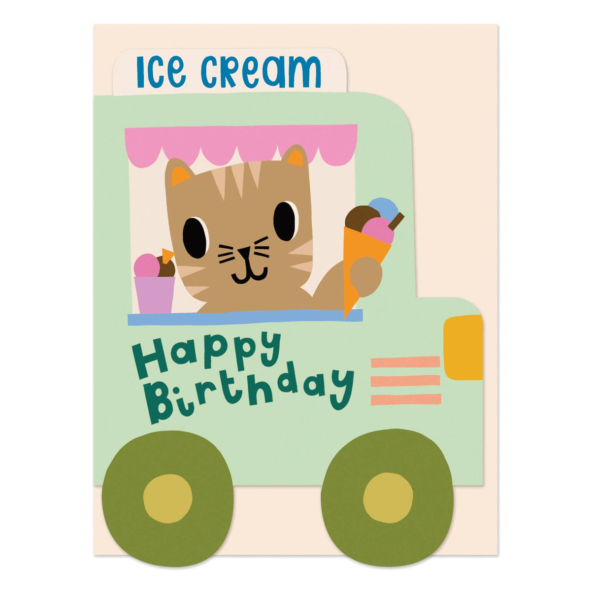 Happy Birthday Ice Cream Van Birthday Card