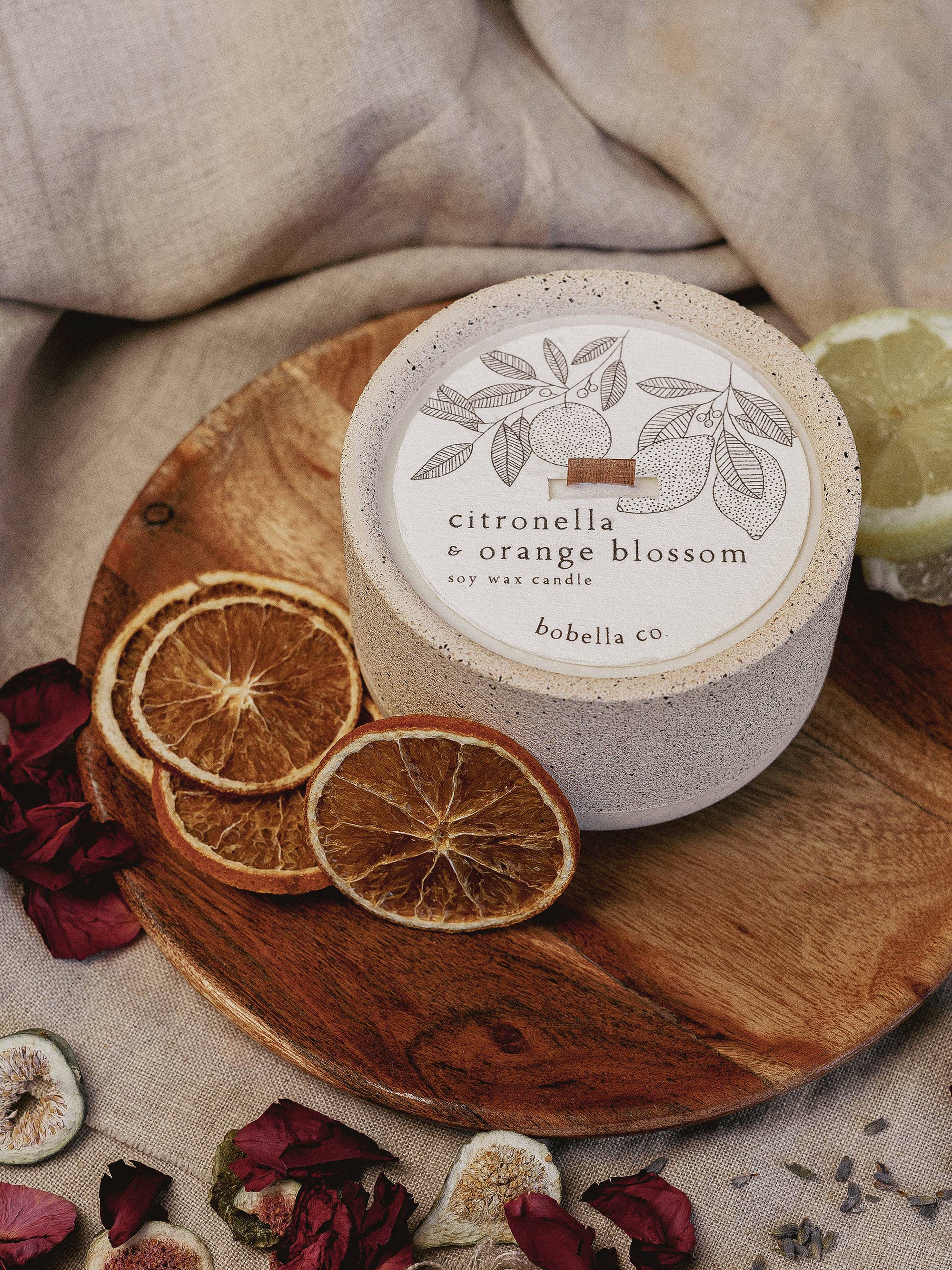 Citronella & Orange Blossom Stoneware Soy Wax Candle