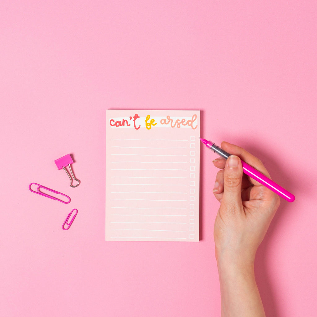 Can’t be arsed notepad by oh laura