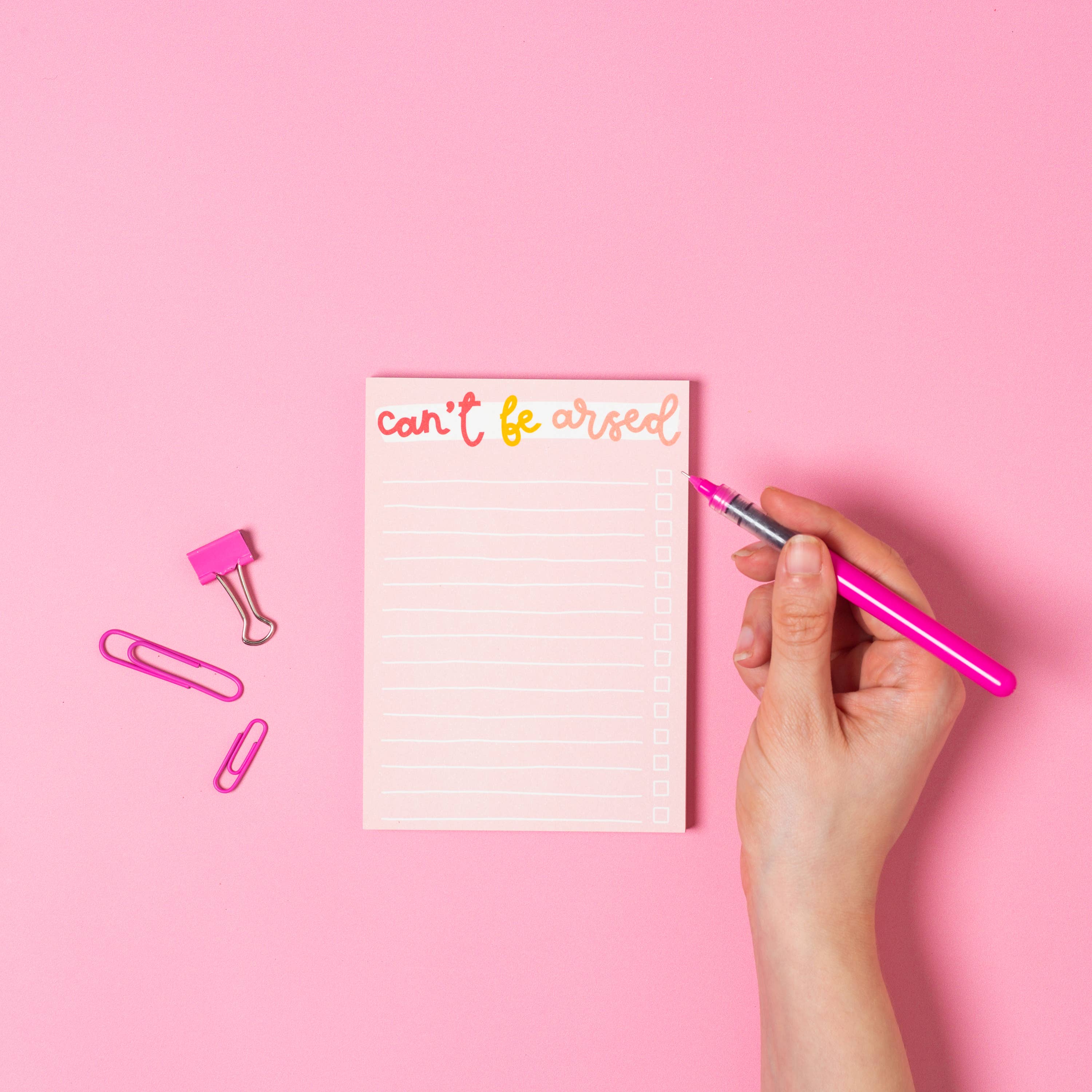 Can’t be arsed notepad by oh laura