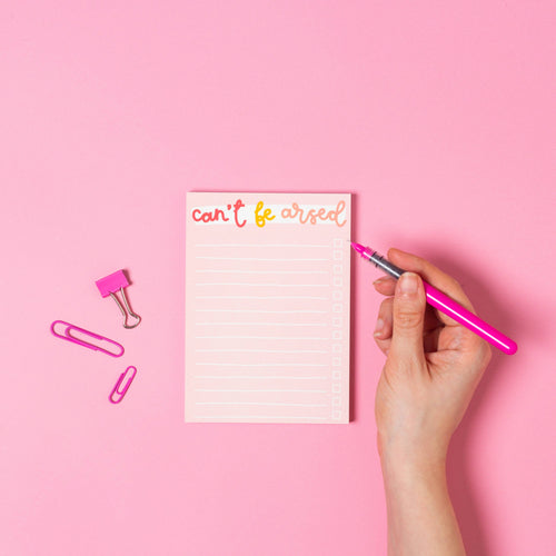 Can’t be arsed notepad by oh laura
