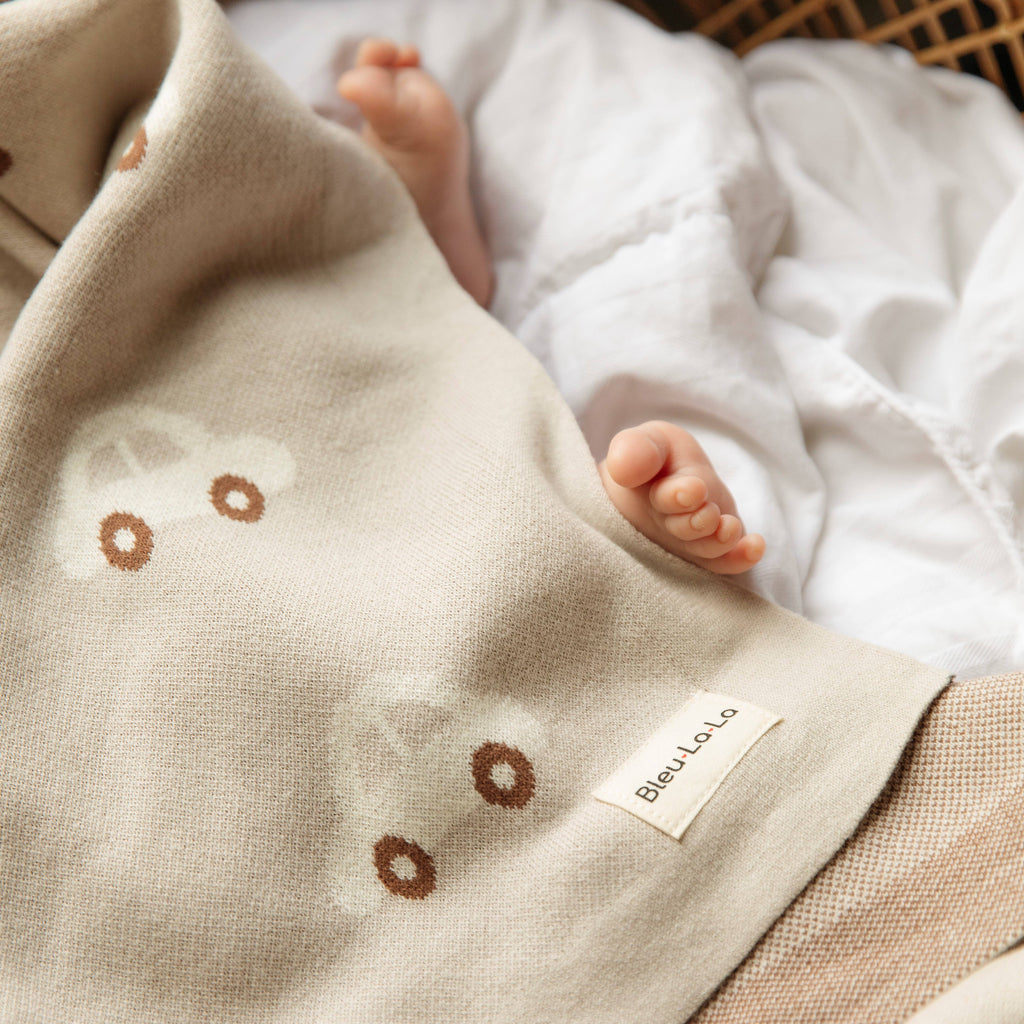 100% Luxury Cotton Receiving Swaddle Baby Blanket - Cars