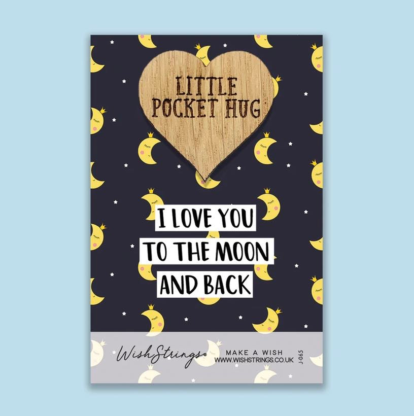 I Love You To The Moon And Back - Pocket Hug Keepsake Token - Wishstrings