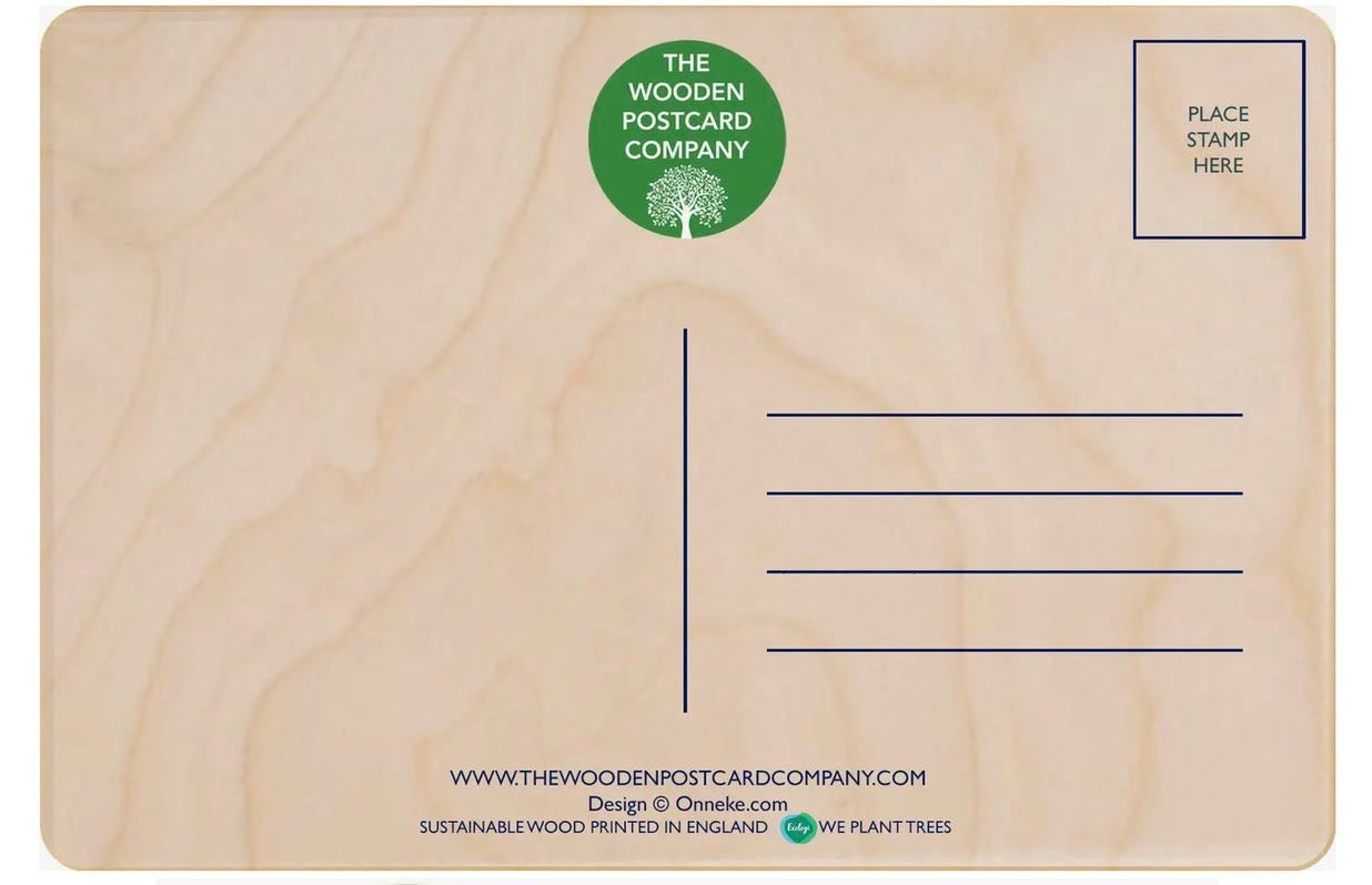 Paddle Boarding Seaside Wooden Postcard - The Wooden Postcard Company