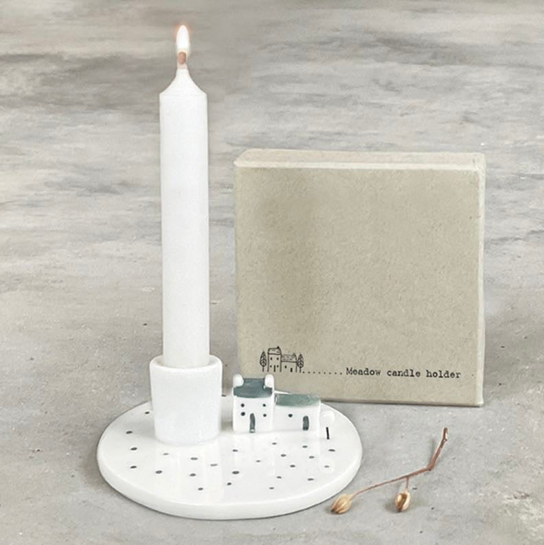 Candle Holder - Houses In The Meadow - East Of India