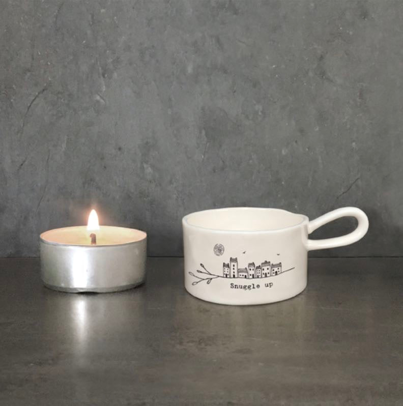 Snuggle up handled tealight