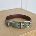 Tweed Dog Collar - Green