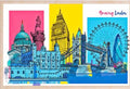 Amazing London sites wooden postcard