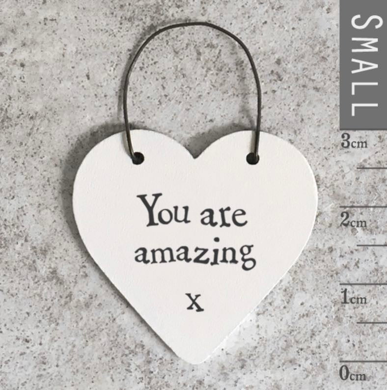 'You Are Amazing' Little Heart Sign - East Of India