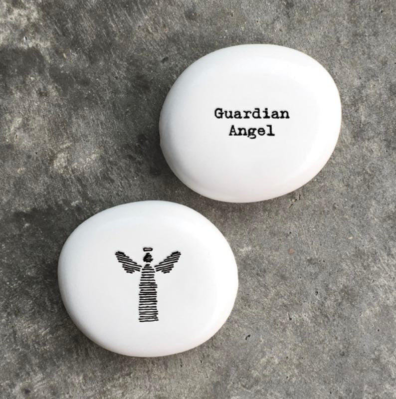 Guardian Angel Porcelain Pebble - East of India