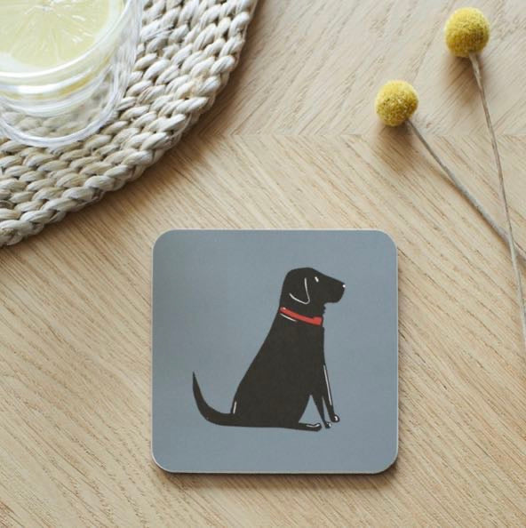 Black Labrador coaster from sweet William 