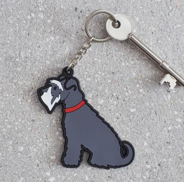 Grey Schnauzer Keyring - Sweet William