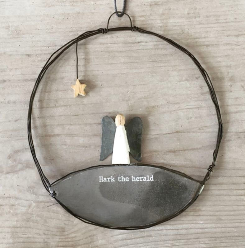 Hark the herald wire hanging decoration from east of india