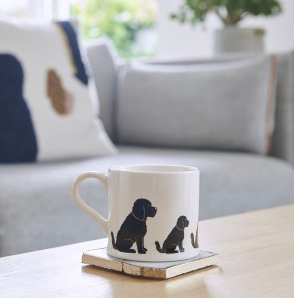 Black cockapoo dog mug 