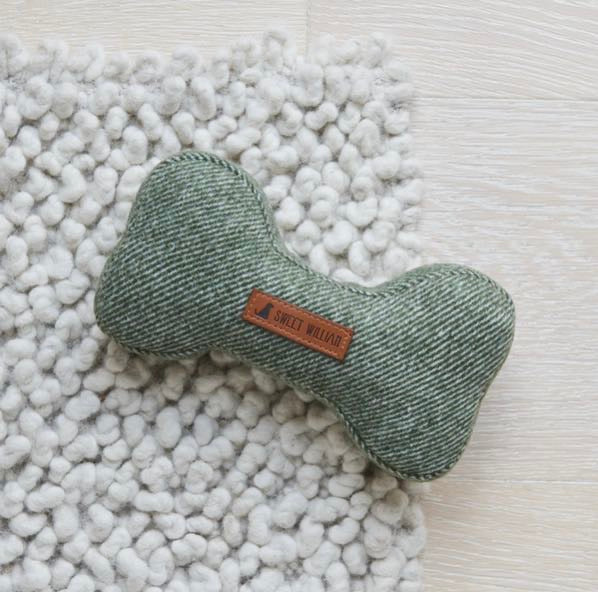 Tweed Dog Bone Green - Sweet William