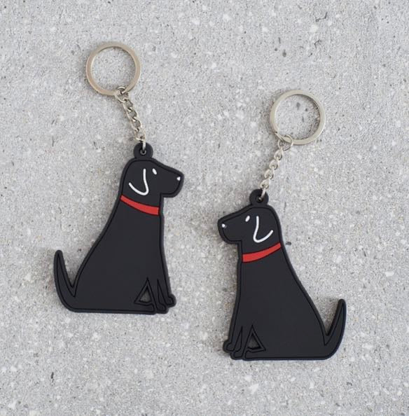 Black Labrador Keyring - Sweet William