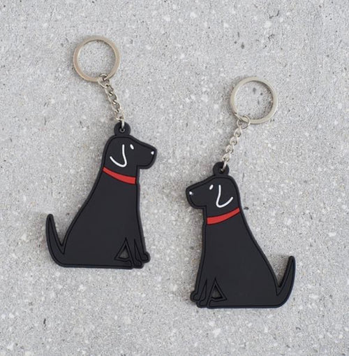 Black Labrador Keyring - Sweet William