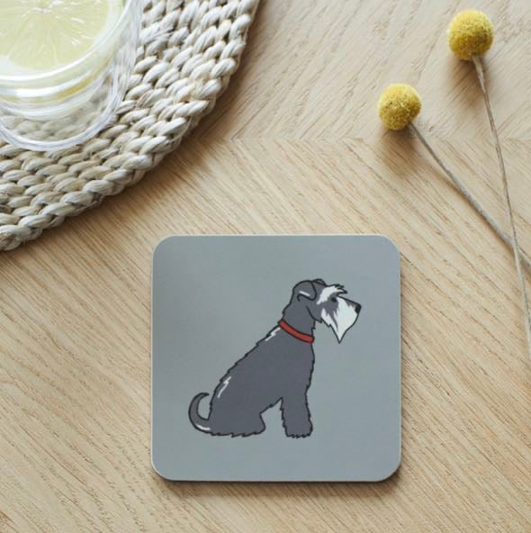 Schnauzer coaster in grey from sweet William designs


