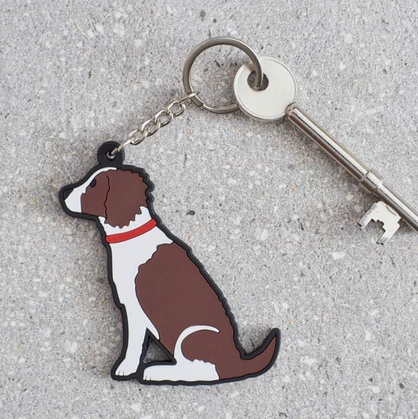 Springer Spaniel Liver Keyring - Sweet William