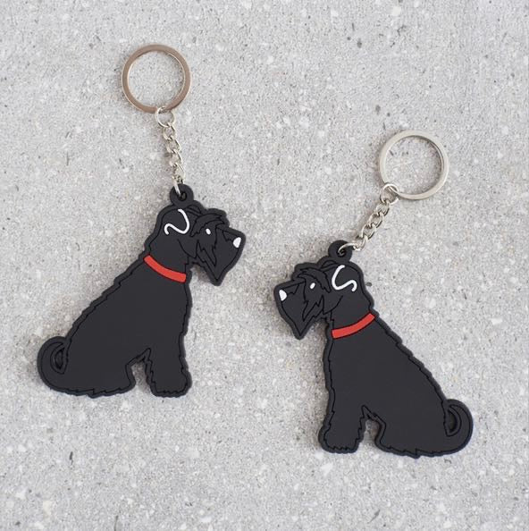 Black Schnauzer Keyring - Sweet William