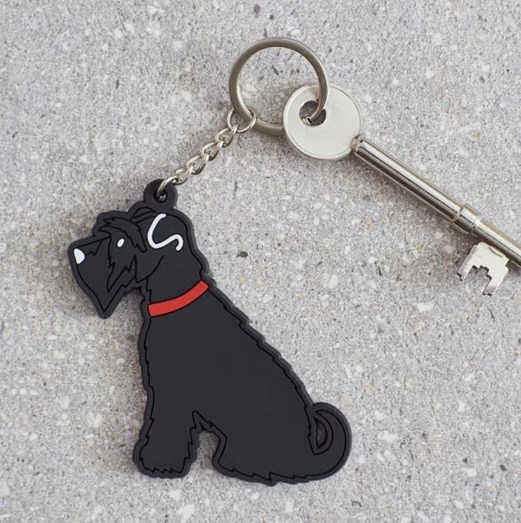 Black Schnauzer Keyring - Sweet William