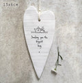 ‘Sending You The Biggest Hug’ Porcelain Long Hanging Heart - East Of India