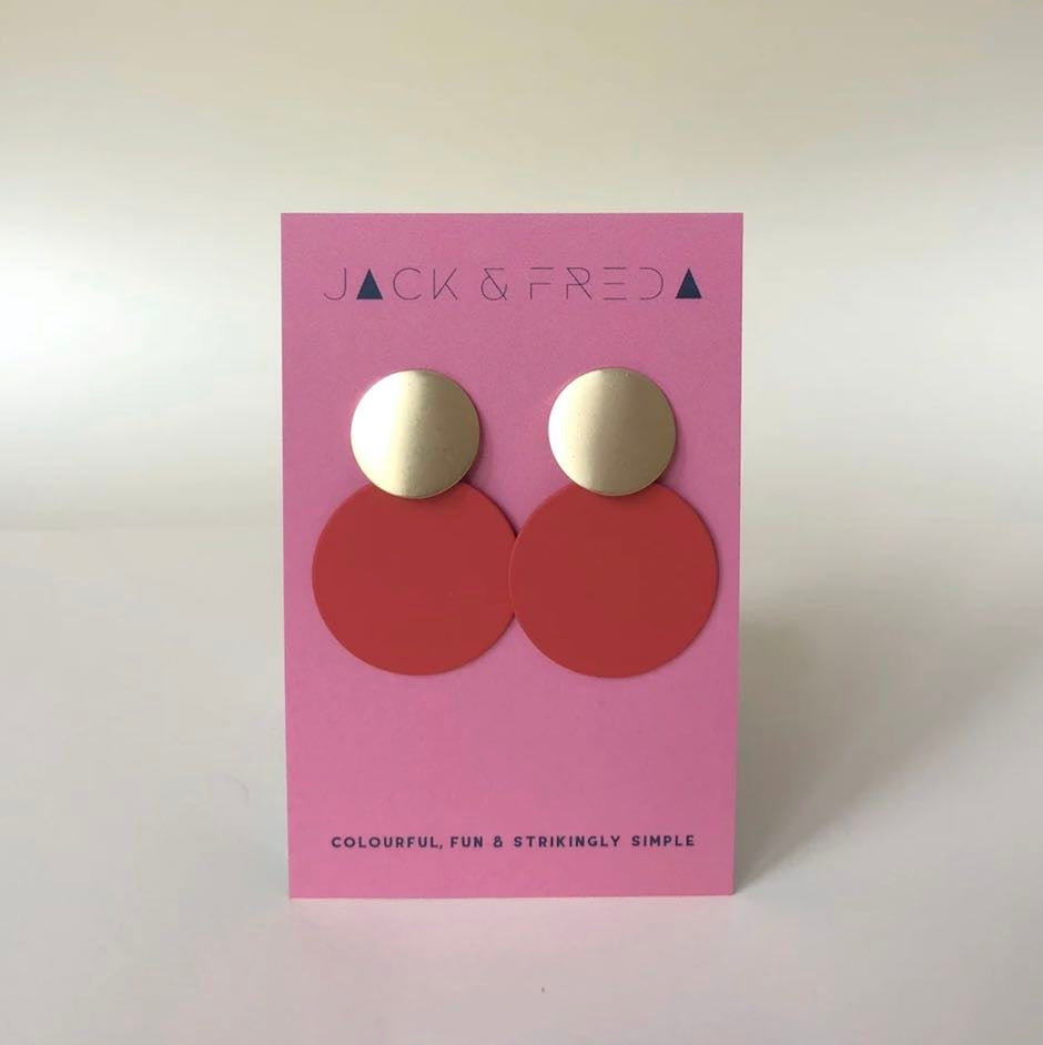 Retro Statement Earrings - Various Colours - Jack & Freda
