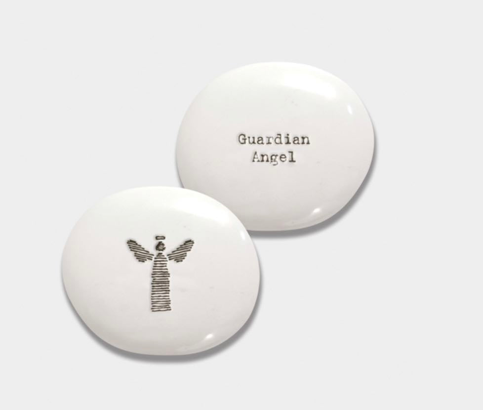 Guardian Angel Porcelain Pebble - East of India