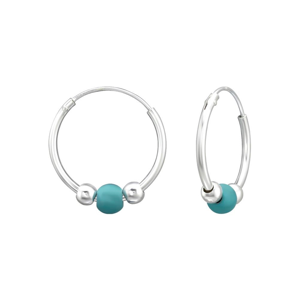 Bali Hoop Sterling Silver Earrings
