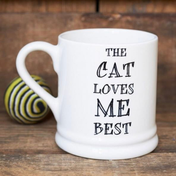 The cat loves me best mug by sweet William designs 
