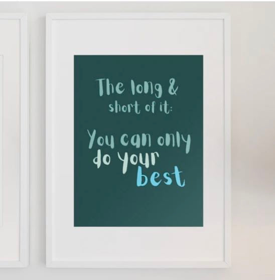 Long & Short Of It Print (A5] - Parful Stuff