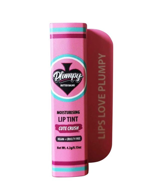 Cute crush lip balm tint from plumpy vegan and natural 