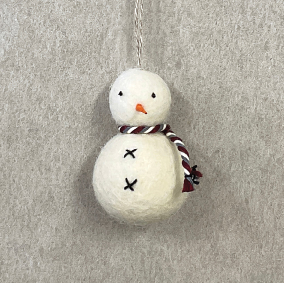 Felt hanging snowman Christmas decoration from east of india