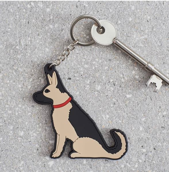 German Shepherd Keyring - Sweet William