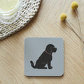 Cockapoo labradoodle black coaster from sweet william design