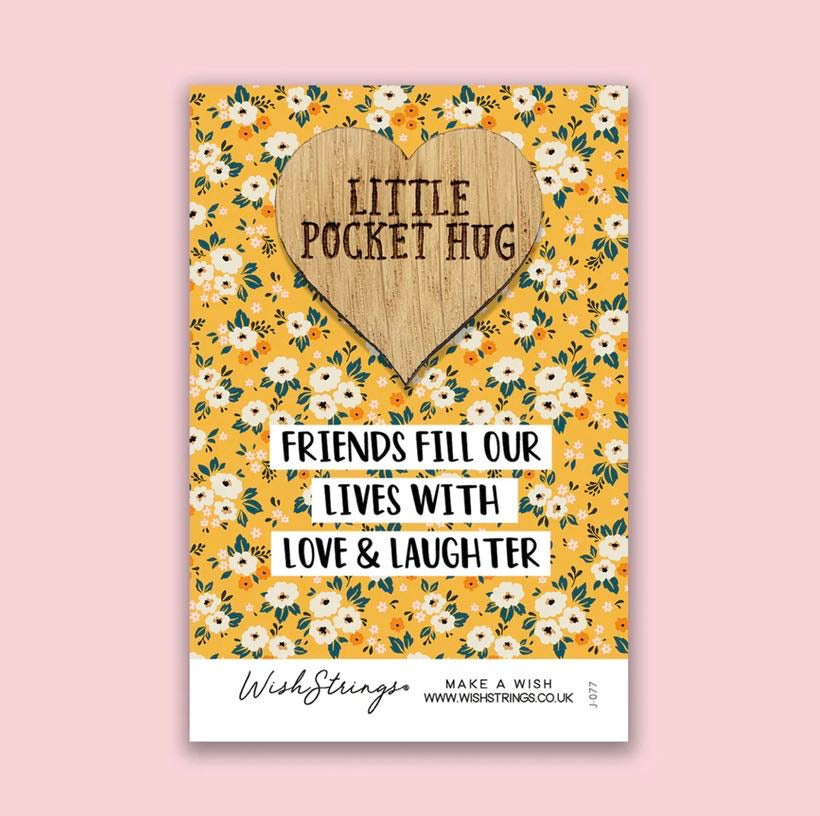 Friends, Love & Laughter - Pocket Hug Keepsake Token - Wishstrings
