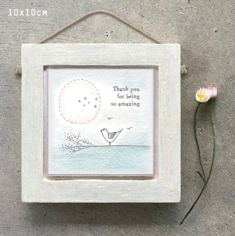 Thank you for being amazing hanging wooden plaque east of India 