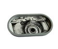 Camera illustration handmade jesmonite oval trinket dish