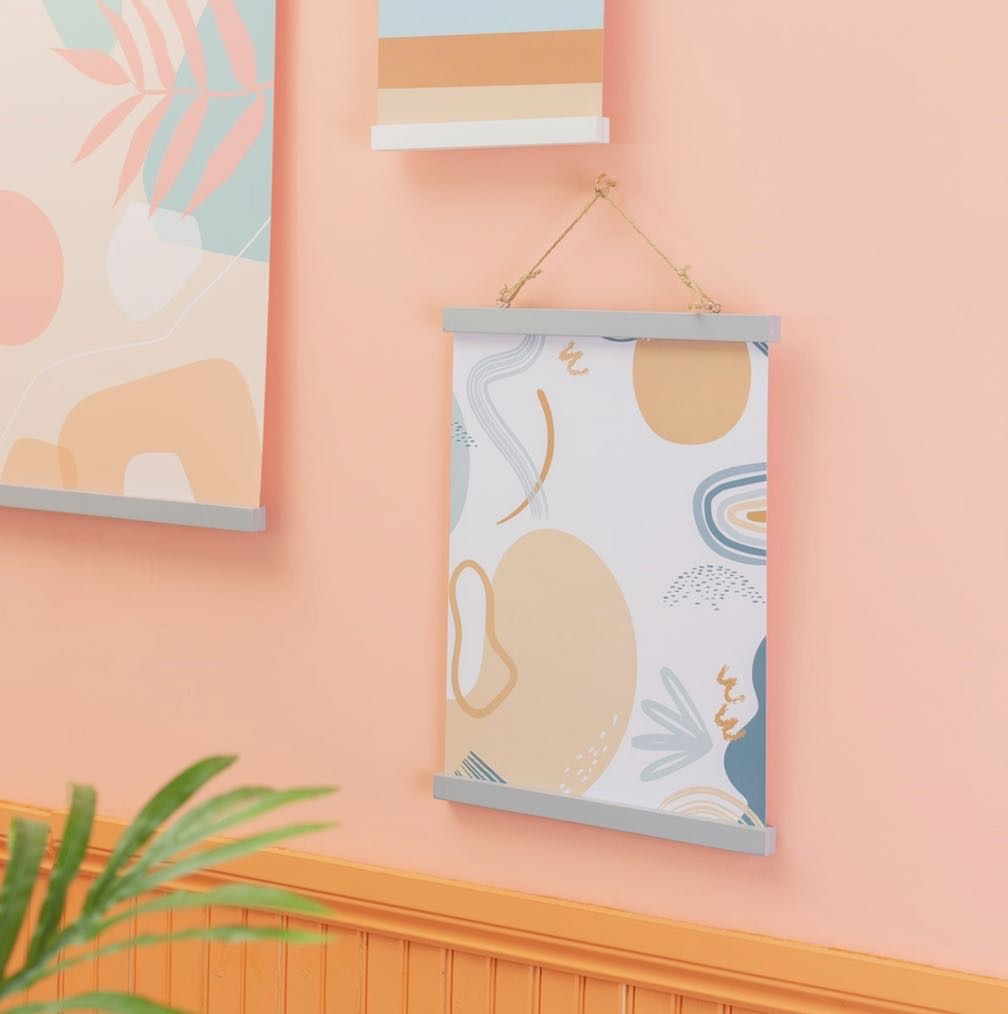 Grey Magnetic Poster Hanger - Sass & Belle