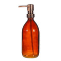 Amber Glass Refillable Bottle With Pump - Sass & Belle