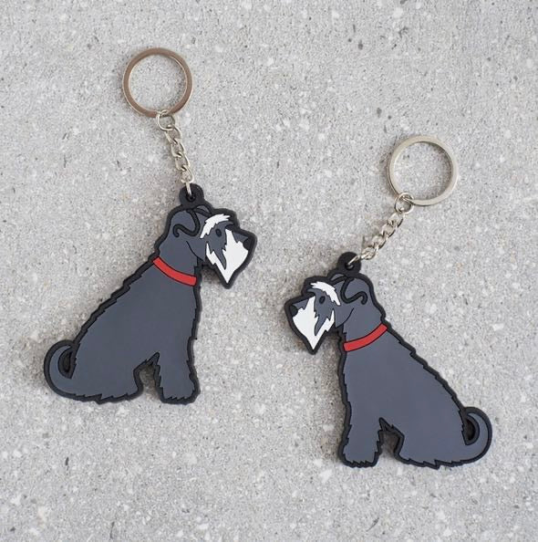 Grey Schnauzer Keyring - Sweet William