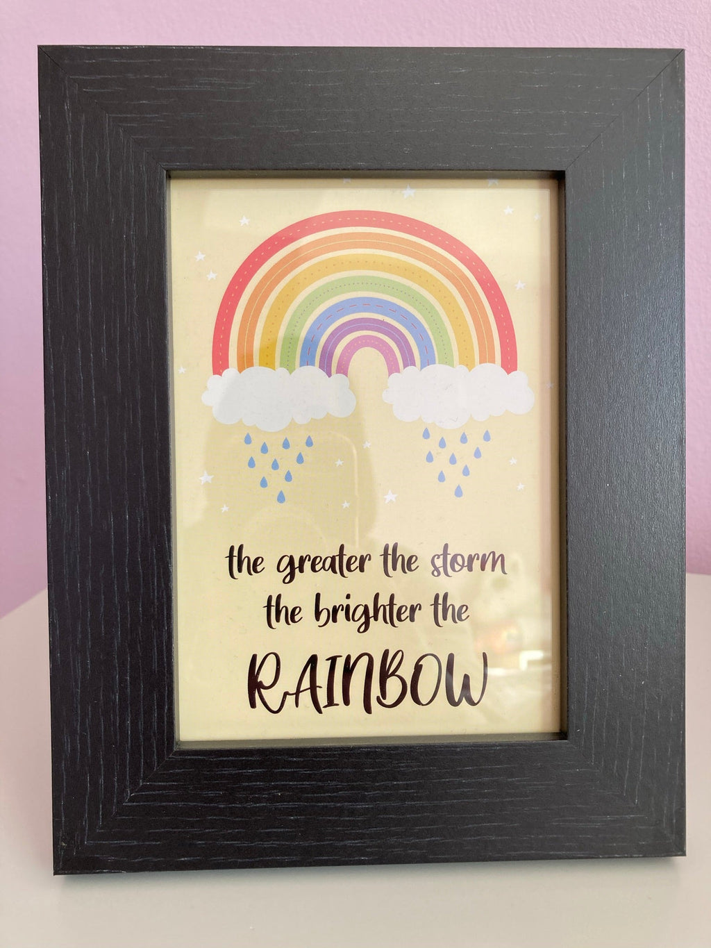A6 Black Framed Rainbow Print