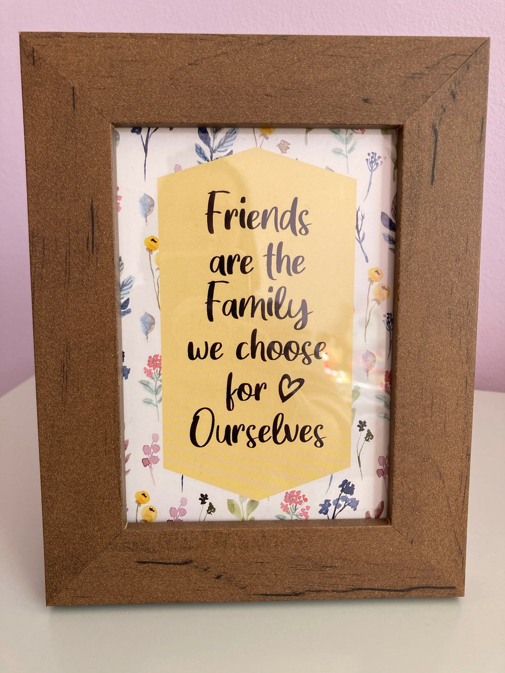 A6 Brown Framed Friends Print