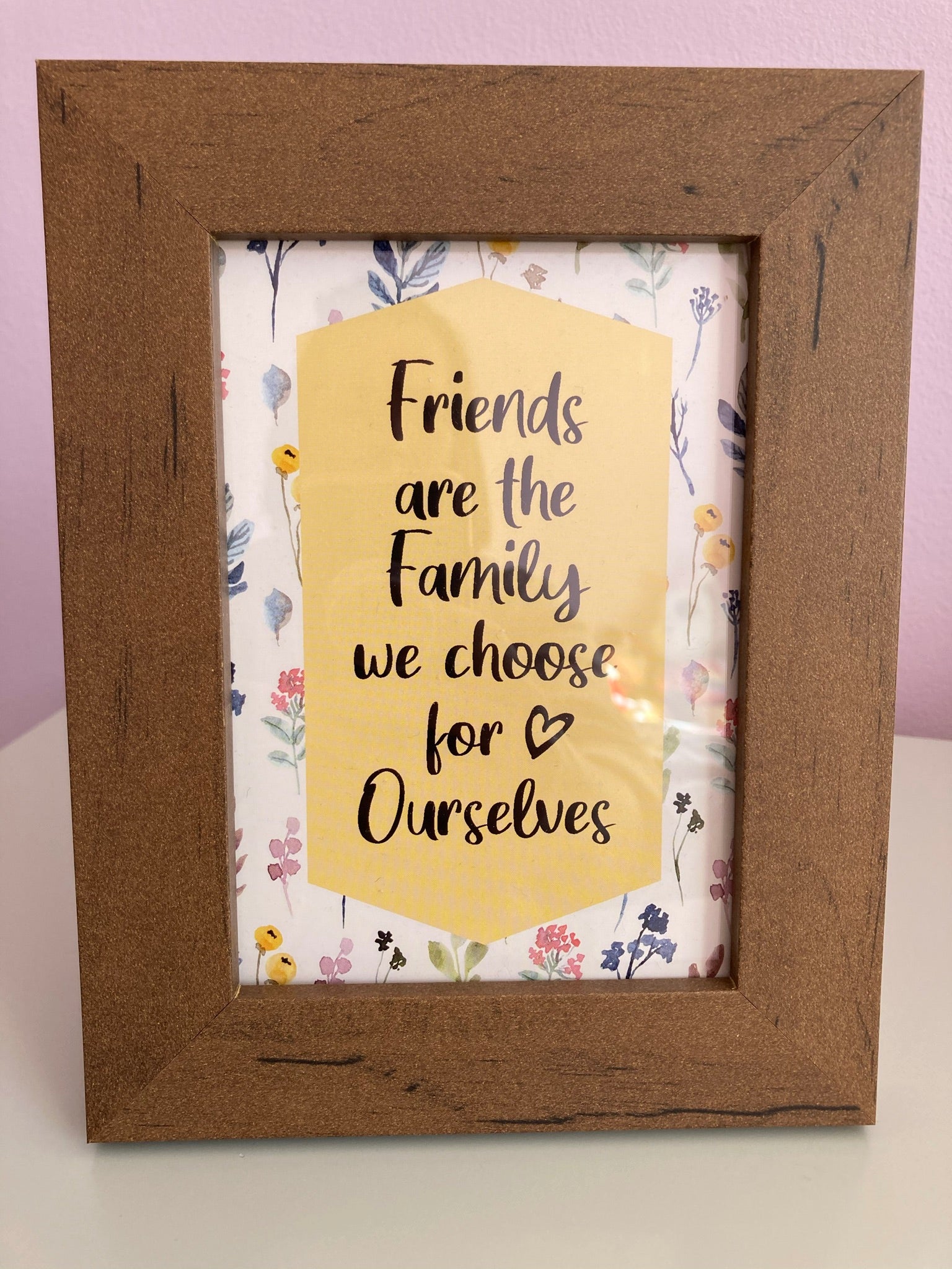 A6 Brown Framed Friends Print