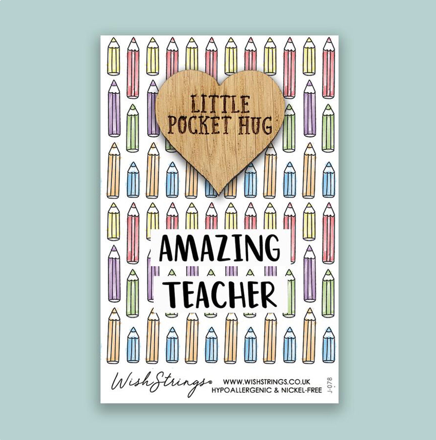 Amazing Teacher - Pocket Hug Keepsake Token - Wishstrings