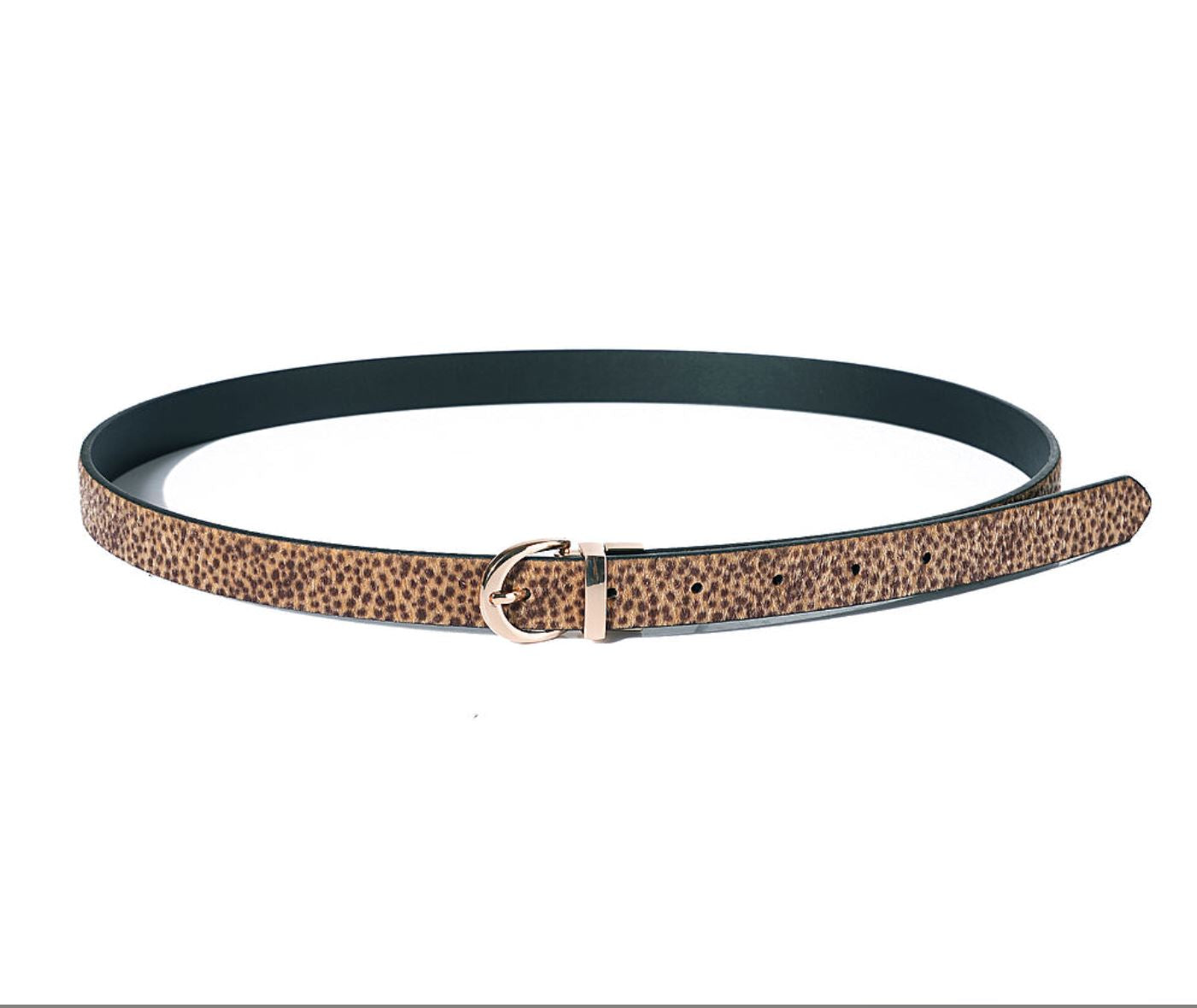 Animal Spot Faux Fur Belt