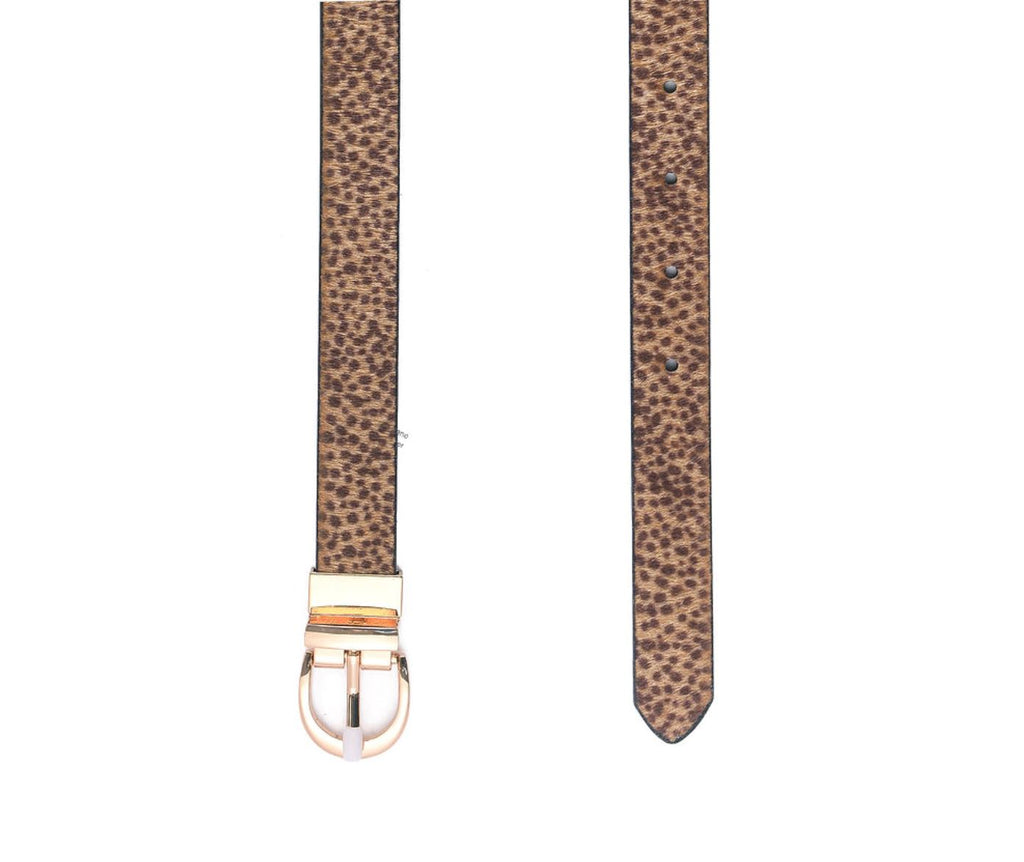 Animal Spot Faux Fur Belt