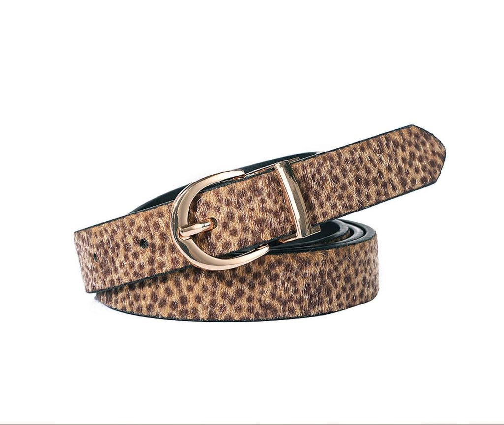 Animal Spot Faux Fur Belt